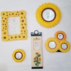 Sunflower picture frames in various sizes and shapes